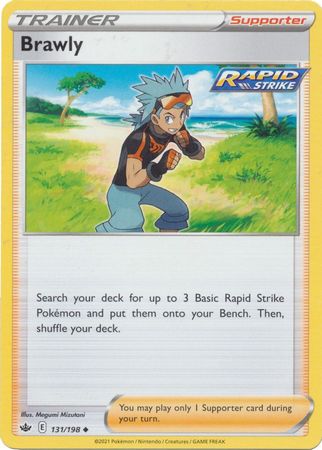 Pokemon Card Chilling Reign 131/198 Brawly Supporter Uncommon