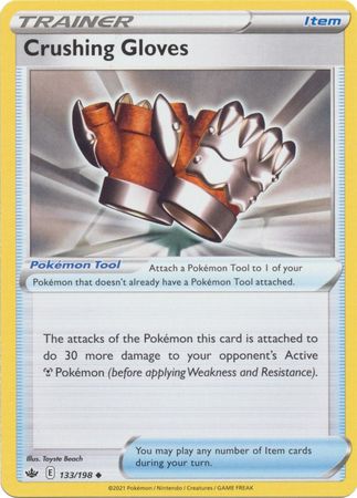 Pokemon Card Chilling Reign 133/198 Crushing Gloves Item Uncommon