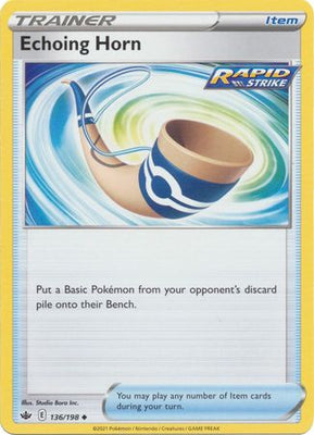 Pokemon Card Chilling Reign 136/198 Echoing Horn Item Uncommon