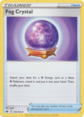 <transcy>لعبة Pokemon Card Chilling Reign 140/198 عنصر كريستالي للضباب غير مألوف</transcy>