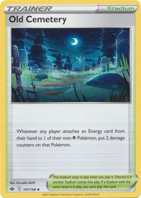 <transcy>Pokemon Card Chilling Reign 147/198 Old Cemetery Stadium Gelegentlich</transcy>