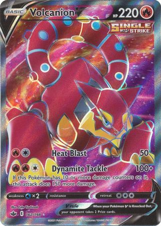 Pokemon Card Chilling Reign 162/198 Volcanion V Full Art