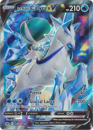 <transcy>لعبة Pokemon Card Chilling Reign 163/198 Ice Rider Calyrex V Full Art</transcy>