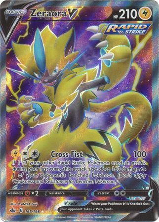 <transcy>بطاقة Pokemon Chilling Reign 165/198 Zeraora V Full Art</transcy>