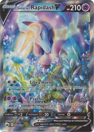 Pokemon Card Chilling Reign 168/198 Galarian Rapidash V Full Art