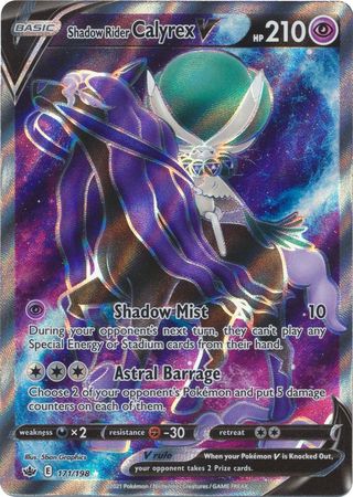 (S) Pokemon Card Chilling Reign 171/198 Shadow Rider Calyrex V Full Art