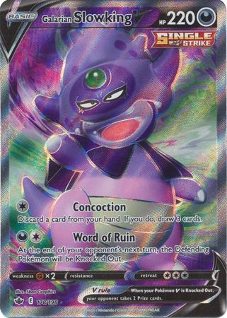 (S) Pokemon Card Chilling Reign 178/198 Galarian Slowking V Full Art