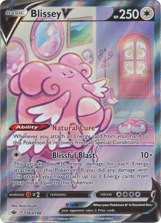 (S) Pokemon Card Chilling Reign 183/198 Blissey V Full Art