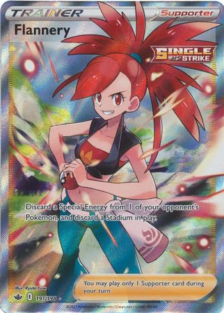 <transcy>Pokemon Card Chilling Reign 191/198 Flannery Supporter Fuld Art</transcy>