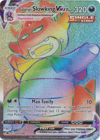 <transcy>Pokemon Card Chilling Reign 207/198 Galarian Slowking VMAX Hyper Rare</transcy>