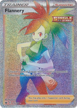 Pokemon Card Chilling Reign 215/198 Flannery Supporter Hyper Rare