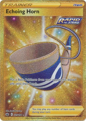 Pokemon Card Chilling Reign 225/198 Echoing Horn Item Secret Rare