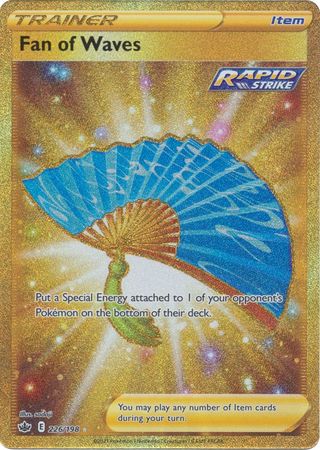 (S) Pokemon Card Chilling Reign 226/198 Fan of Waves Item Secret Rare