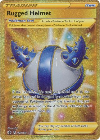 (S) Pokemon Card Chilling Reign 228/198 Rugged Helmet Item Secret Rare