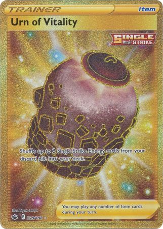 (S) Pokemon Card Chilling Reign 229/198 Urn of Vitality Item Secret Rare