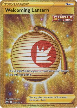 (S) Pokemon Card Chilling Reign 230/198 Welcoming Lantern Item Secret Rare