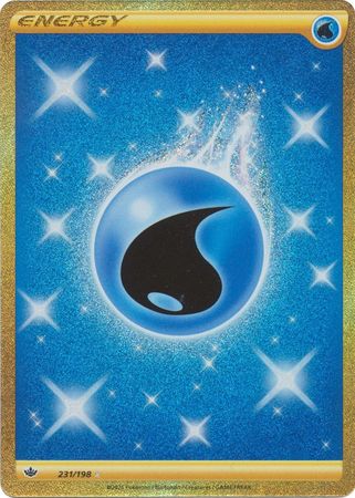 (S) Pokemon Card Chilling Reign 231/198 Water Energy Secret Rare