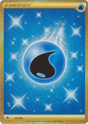 <transcy>بطاقة بوكيمون Chilling Reign 231/198 Water Energy Secret Rare</transcy>