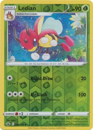 Pokemon Card Chilling Reign 005/198 Ledian Reverse Holo Uncommon