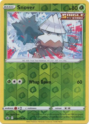 Pokemon Card Chilling Reign 009/198 Snover Reverse Holo Common