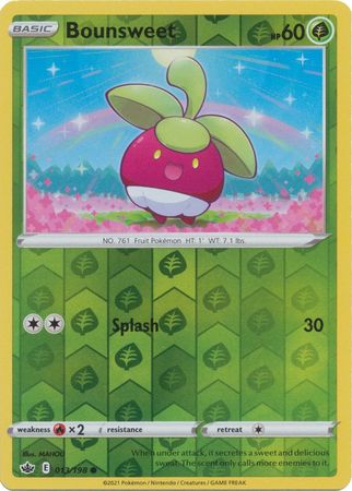 Pokemon Card Chilling Reign 013/198 Bounsweet Reverse Holo Common