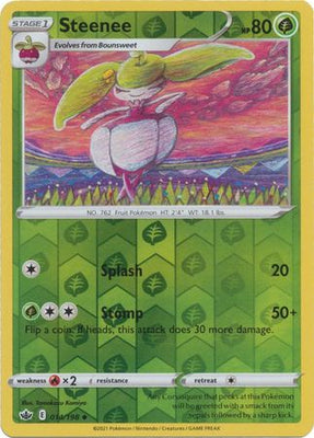 <transcy>Pokemon Card Chilling Reign 014/198 Steenee Reverse Holo Ikke almindelig</transcy>