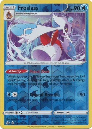 Pokemon Card Chilling Reign 036/198 Froslass Reverse Holo Rare