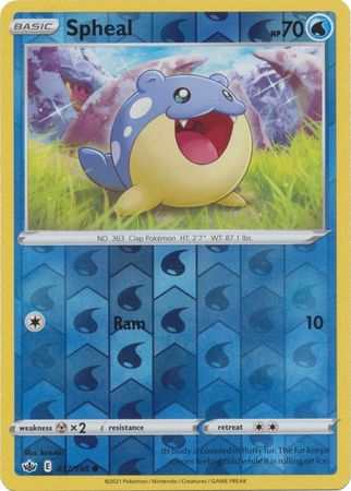 Pokemon Card Chilling Reign 037/198 Spheal Reverse Holo Common