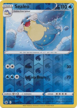 Pokemon Card Chilling Reign 038/198 Sealeo Reverse Holo Uncommon