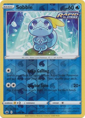 <transcy>لعبة Pokemon Card Chilling Reign 041/198 Sobble Reverse Holo Common</transcy>