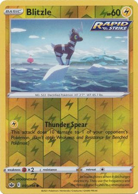 <transcy>Pokemon Card Chilling Reign 050/198 Blitzle Reverse Holo Common</transcy>