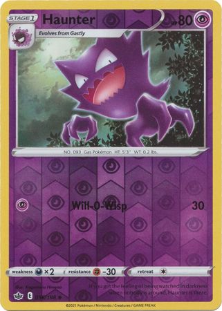 Pokemon Card Chilling Reign 056/198 Haunter Reverse Holo Uncommon