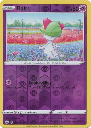 <transcy>Pokemon Card Chilling Reign 059/198 Ralts Reverse Holo Common</transcy>