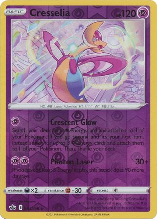 Pokemon Card Chilling Reign 064/198 Cresselia Reverse Holo Rare