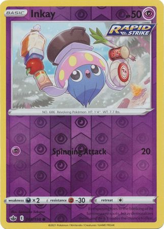 Pokemon Card Chilling Reign 069/198 Inkay Reverse Holo Common