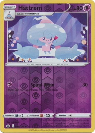 Pokemon Card Chilling Reign 072/198 Hattrem Reverse Holo Uncommon