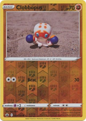 <transcy>Pokemon Card Chilling Reign 091/198 Clobbopus Reverse Holo Common</transcy>