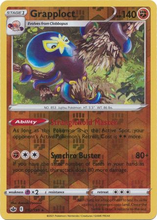 Pokemon Card Chilling Reign 092/198 Grapploct Reverse Holo Rare