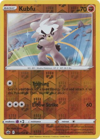 Pokemon Card Chilling Reign 093/198 Kubfu Reverse Holo Common