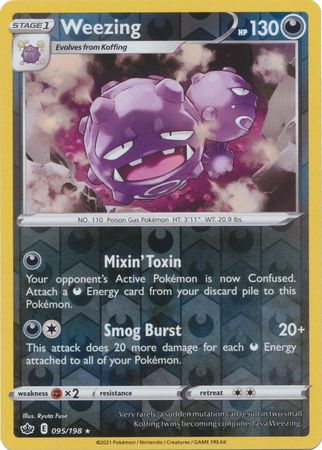 Pokemon Card Chilling Reign 095/198 Weezing Reverse Holo Rare