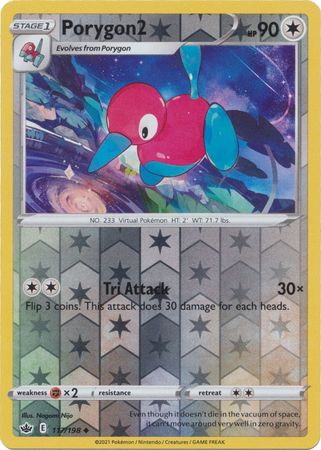 Pokemon Card Chilling Reign 117/198 Porygon2 Reverse Holo Uncommon