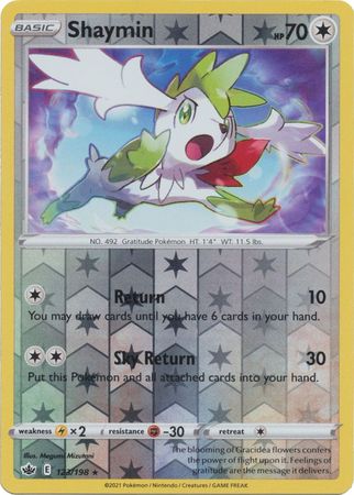 Pokemon Card Chilling Reign 123/198 Shaymin Reverse Holo Rare