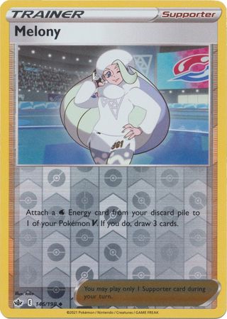 Pokemon Card Chilling Reign 146/198 Melony Supporter Reverse Holo Uncommon