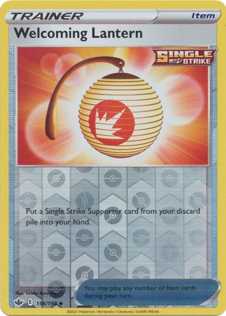 Pokemon Card Chilling Reign 156/198 Welcoming Lantern Item Reverse Holo Uncommon