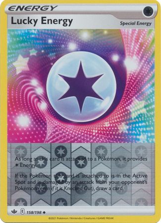 Pokemon Card Chilling Reign 158/198 Lucky Energy Reverse Holo Uncommon