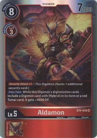 Digimon Card Great Legend Aldamon BT4-016 SR