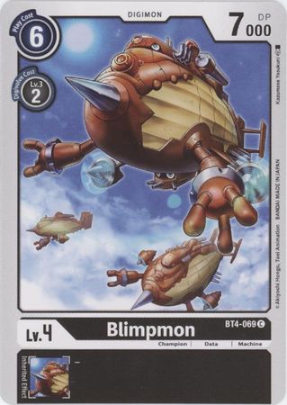 Digimon Card Great Legend Blimpmon BT4-069 C