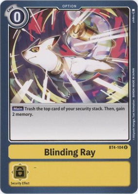 Digimon Card Great Legend Blinding Ray BT4-104 R