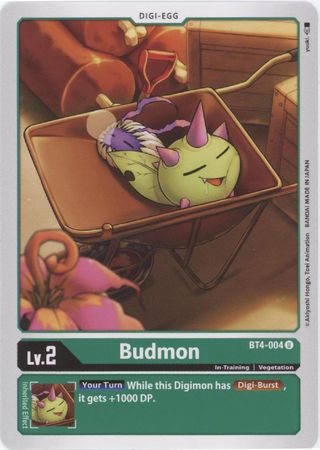 <transcy>Digimon-Karte Große Legende Budmon BT4-004 U</transcy>