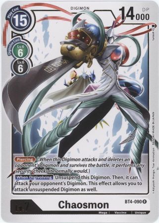 Digimon Card Great Legend Chaosmon BT4-090 R